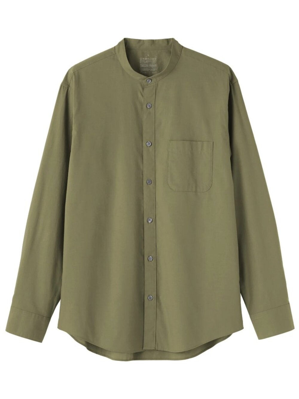 Broadcloth Stand Collar Shirt